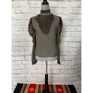 Nuvula Goth/Whimsigoth Blouse with Copper Highlights